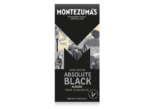 Montezuma's Absolute Black Choc Almond Bar - 90g