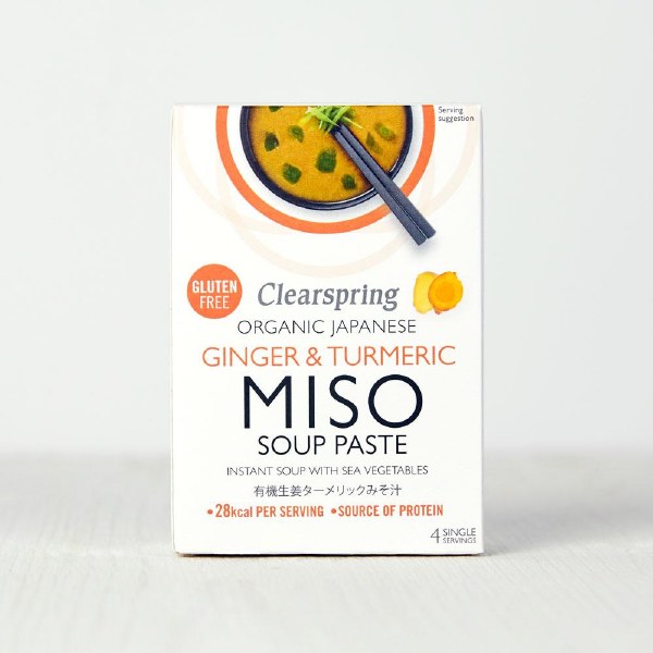Clearspring Ginger & Turmeric Miso Soup Paste - 4 x 15g