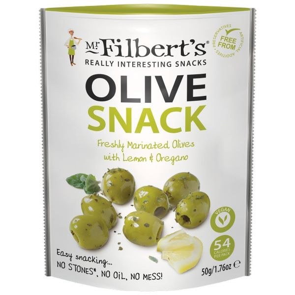 Mr Filbert's Olive Snack Lemon & Oregano - 50g