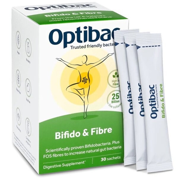 Picture of Optibac Bifidobacteria & Fibre - 30 Sachets