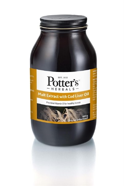 Potter's Malt Extract with Cod Liver Oil - 650g