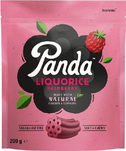 Panda Raspberry Liquorice (200g)