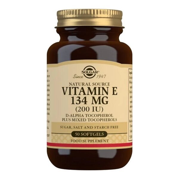Solgar Natural Vitamin E 200 IU - 50 Softgels