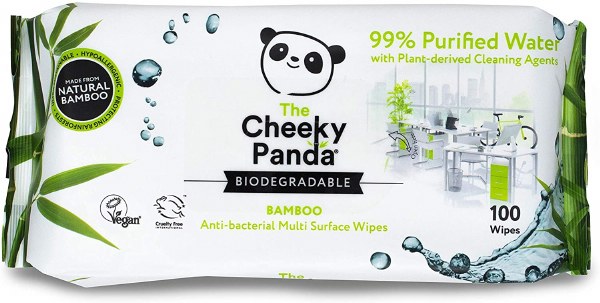 Cheeky Panda Antibacterial Wipes x 100