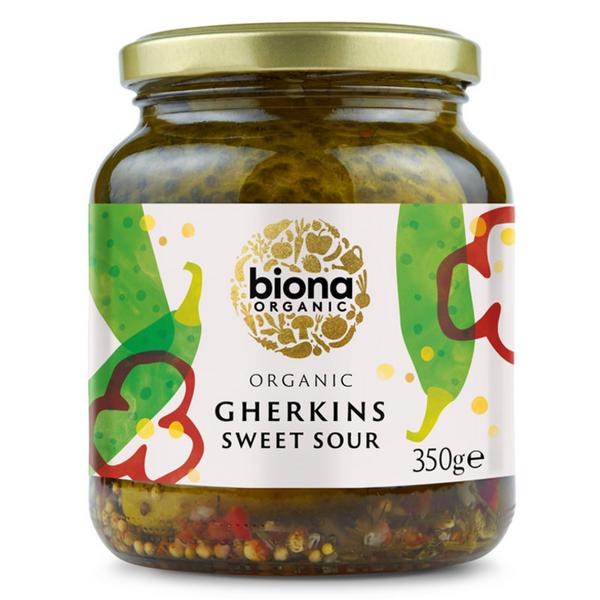 Biona Sweet & Sour Gherkins - 680g