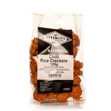 Greencity Chilli Rice Crackers - 125g