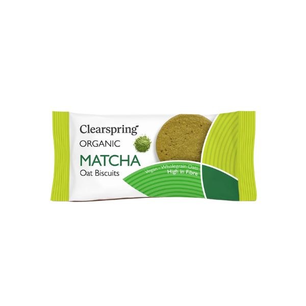 Clearspring Organic Matcha Oat Biscuits - 40g
