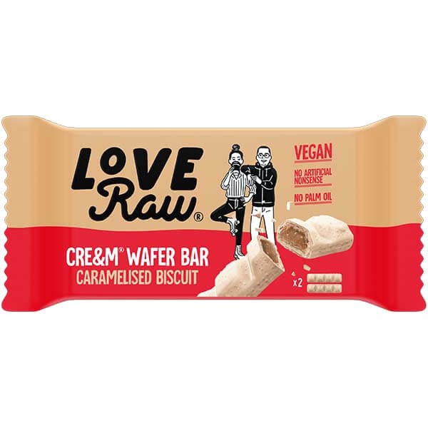 LoveRaw Caramelised Biscuit Wafer Bars - 45g