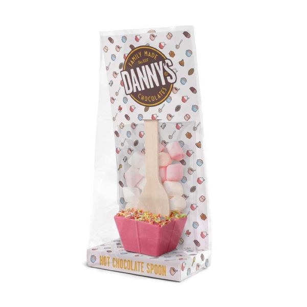 Picture of Danny's Pink Hot Chocolate Spoon with Sprinkles