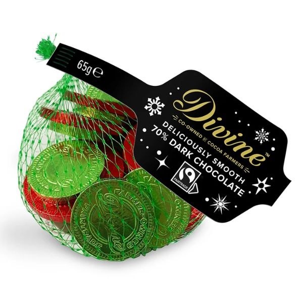 Divine Dark Chocolate Coins - 65g