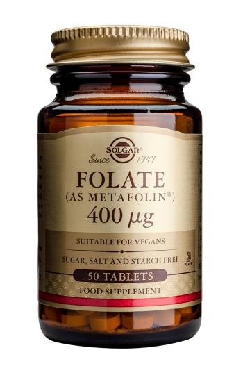 Solgar Folate 400ug (As Metafolin) - 100 Tablets