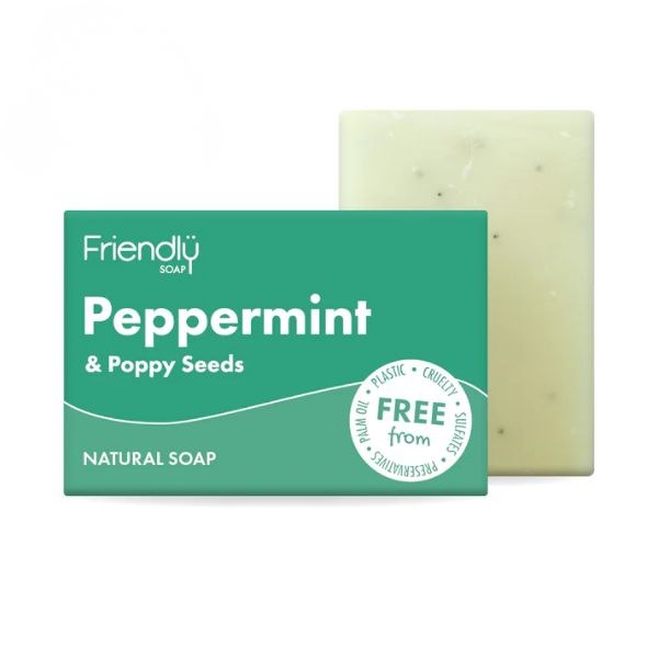 Picture of Friendly Soap | Peppermint & Poppy Seed Soap Bar