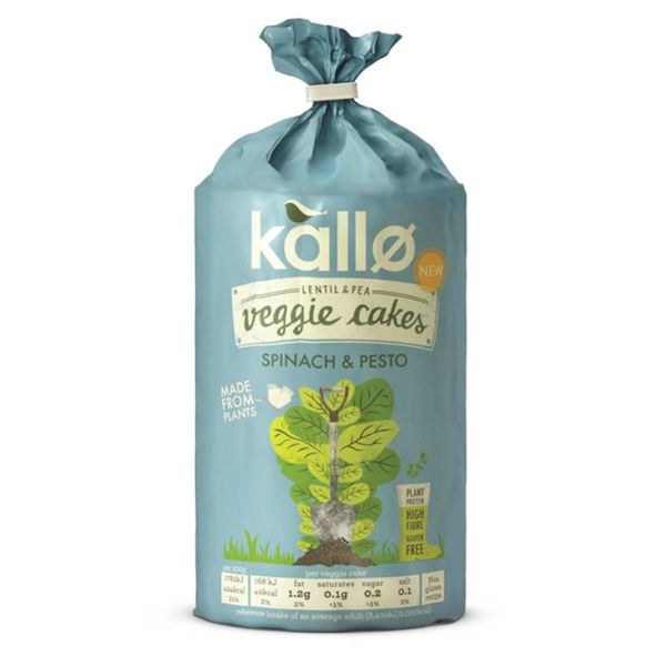Kallo Veggie Cakes - Spinach & Pesto 122g