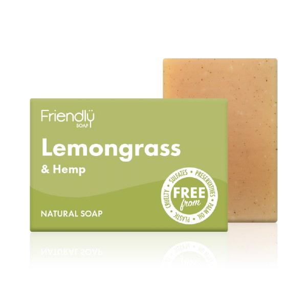Friendly Soap Lemongrass & Hemp Soap Bar - 95g