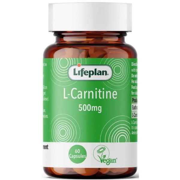 Lifeplan L Carnitine 500mg - 60 Capsules