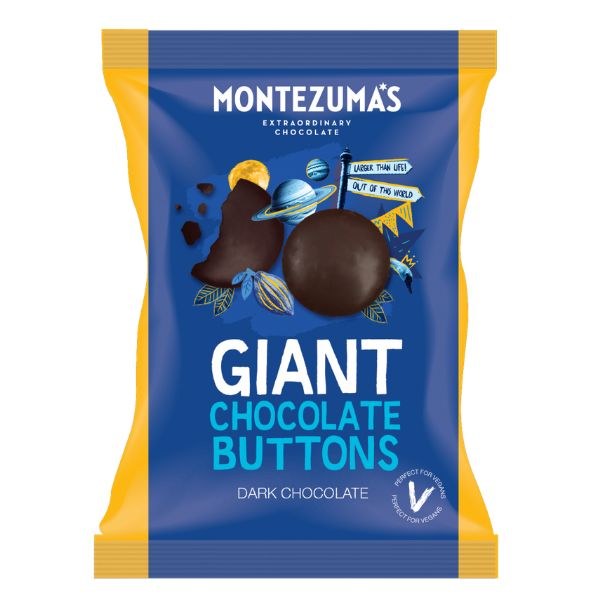 Picture of Montezuma's Giant Dark Chocolate Buttons - 120g