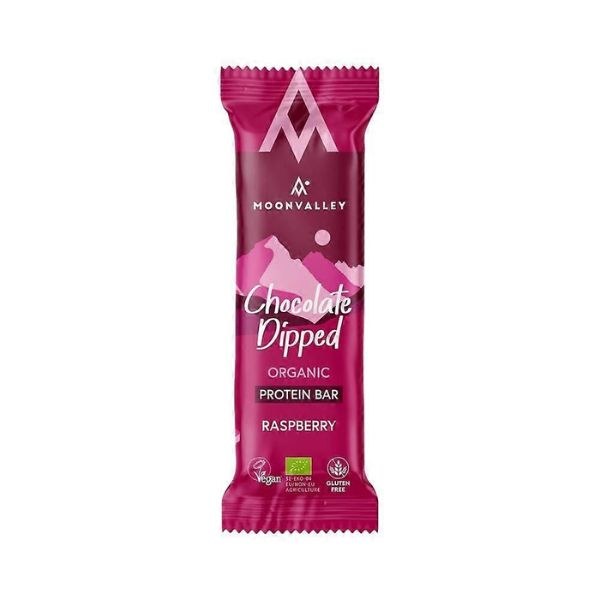 Picture of Moonvalley Choc Dipped Raspberry Protein Bar - 50g