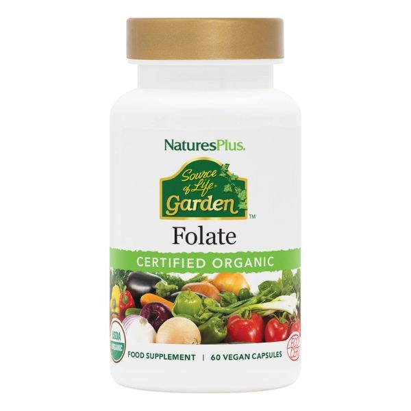 Source of Life Garden Organic Folate - 60 Capsules