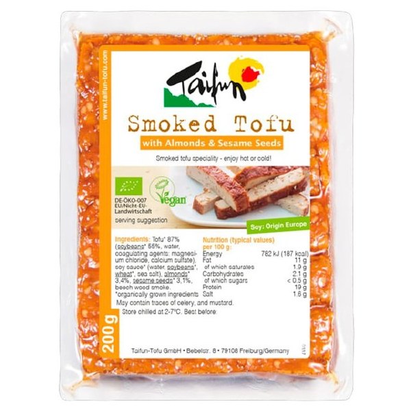 Taifun Smoked Tofu with Almond & Sesame - 200g