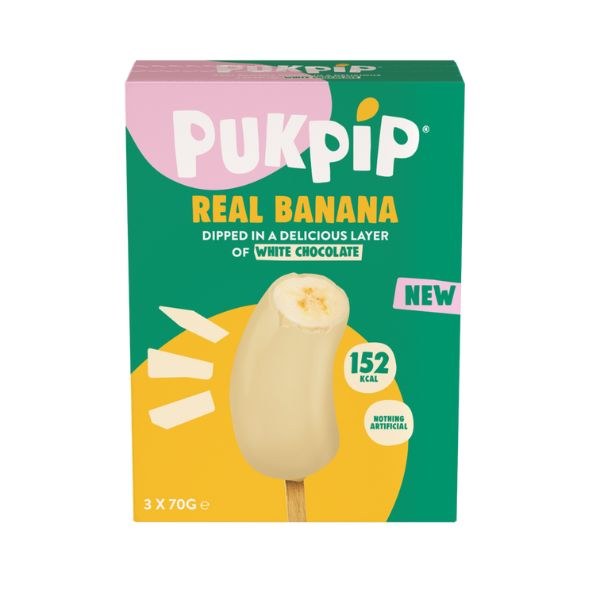 Pukpip White Choc Covered Frozen Bananas