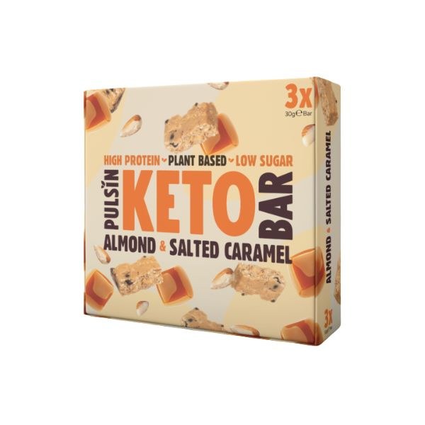 Picture of Pulsin Almond Salted Caramel Keto Bar Multipack 3 x 30g