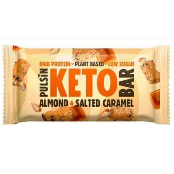 Picture of Pulsin Almond Salted Caramel Keto Bar - 50g