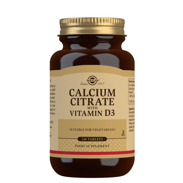 Picture of Solgar Calcium Citrate & Vitamin D3 - 240 Tablets
