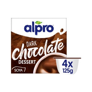 Alpro Dark Chocolate Soya Desserts - 4 x 125g