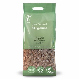 Just Natural Organic Rye Flakes - 500g
