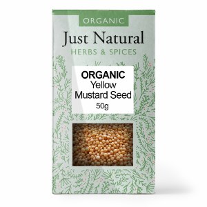 Just Natural Herbs Organic Yellow Mustard Seeds - 50g