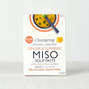Clearspring Organic Ginger & Turmeric Miso Soup Paste - 4 x 15g