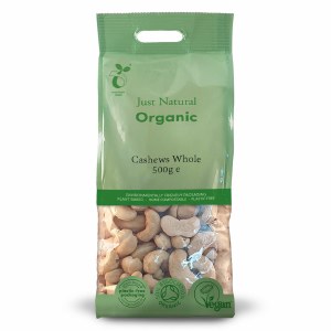 Just Natural Organic Cashew Nuts - 500g