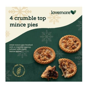 Lovemore Crumble Top Mince Pies x 4