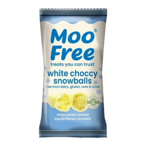 Moo Free White Chocolate Snowballs - 35g