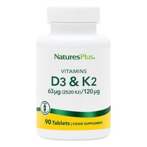 NaturesPlus Vitamins D3 & K2 - 90 Tablets