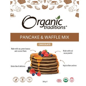 Additional picture of Organic Traditions Chocolate Pancake & Waffle Mix - 300g