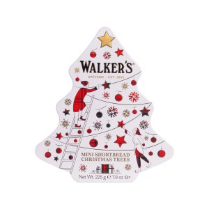 Additional picture of Walker's Mini Shortbread  Xmas Tree Tin - 225g
