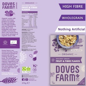 Additional picture of Doves Freee Gluten Free Fruit & Fibre Flakes - 375g