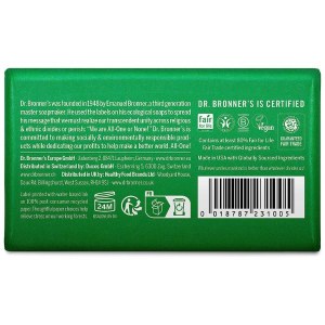 Additional picture of Dr Bronner's Castile Soap Bar Almond - 140g