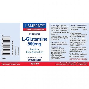 Additional picture of Lamberts L-Glutamine 500mg - 90 Capsules