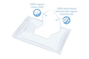 Additional picture of Natracare Organic Cotton Baby Wipes - 50 Wipes