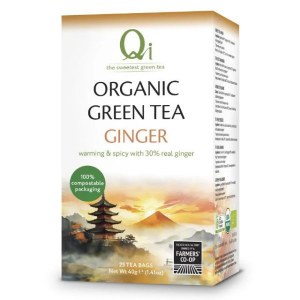 Additional picture of Qi Organic Green Tea & Ginger - 25 Teabags