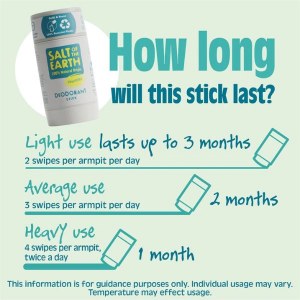 Additional picture of Salt of the Earth Unscented Deodorant Stick - 84g