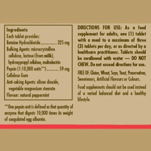 Additional picture of Solgar Betaine Hydrochloride - 100 Tablets