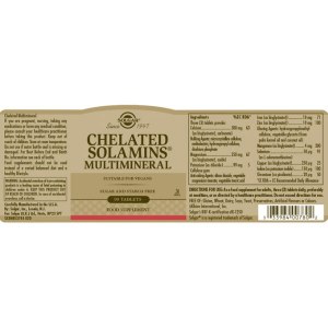 Additional picture of Solgar Chelated Solamins - 90 Tablets