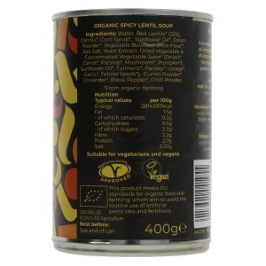 Additional picture of Suma Spicy Organic Lentil Soup - 400g