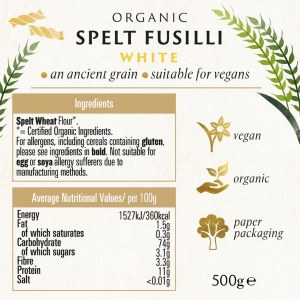 Additional picture of Biona Organic Spelt Fusilli White - 500g