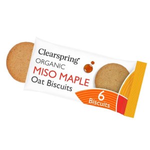 Additional picture of Clearspring Organic Miso Maple Oat Biscuits - 40g