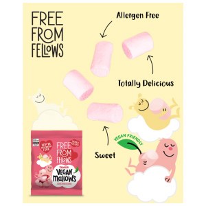 Additional picture of Free From Fellows Strawberry Vegan Mallows - 105g