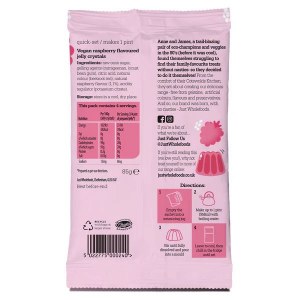 Additional picture of Just Wholefoods Vegan Jelly Crystals Raspberry - 85g